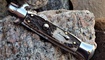 italyanskiy stilet akc 9 damascus stag horn replica