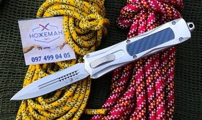 Фронтальный нож Microtech Scarab CF Inlay