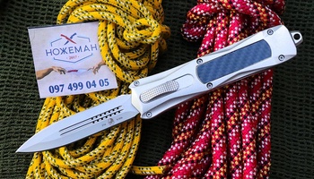 Фронтальный нож Microtech Scarab CF Inlay
