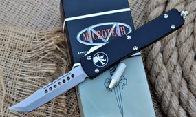 Фронтальный нож Microtech Ultratech Hellhound Tanto