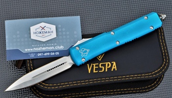 Фронтальный нож Vespa Ultratech D/E OTF Blue CC