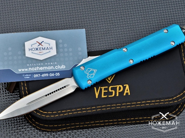 Фронтальный нож Vespa Ultratech D/E OTF Blue CC