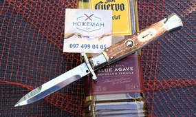 Italian Style Stiletto Swinguard Automatic Knife Stag Horn