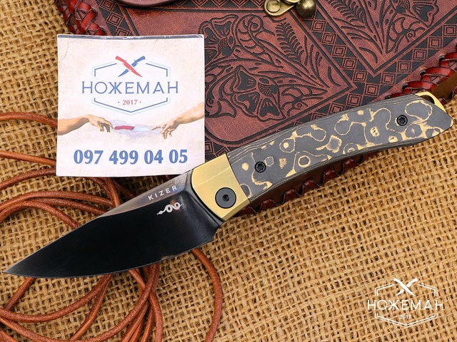 Kizer Mini MoMo Fat Carbon Camo Gold