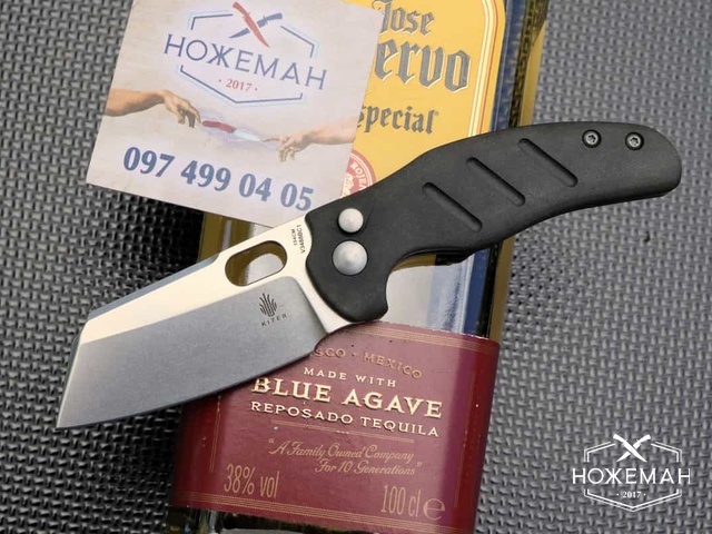 Kizer Mini Sheepdog C01C Button Lock Richlite