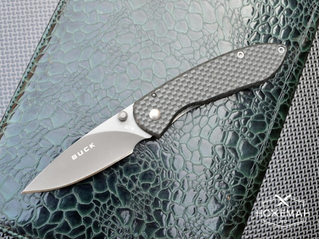 Нож Buck Nobleman Frame Lock Knife Sim Carbon Fiber