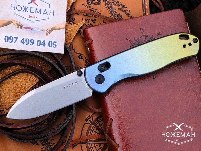 Нож Kizer Drop Bear Crystallized Titanium Ki3619A3
