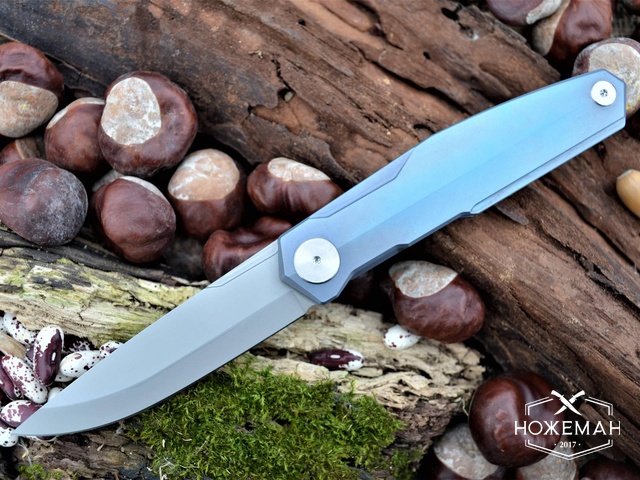 Нож Real Steel S3 Puukko Front Flipper sky purple 9522