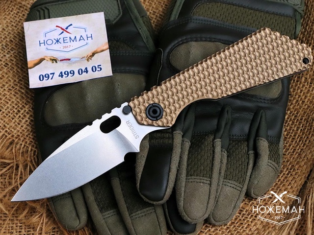 Нож Strider Custom SMF Gunner Grip Stripped реплика купить в