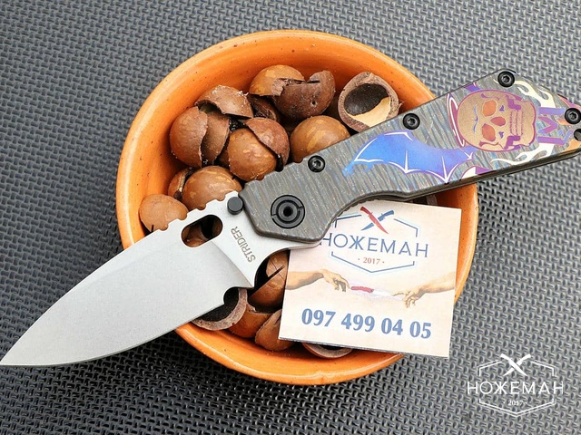 Нож Strider SMF Striped Winged Scull