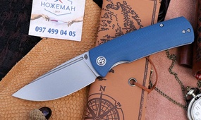 Petrified Fish PFP01 Beluga Blue Micarta
