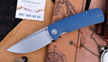Petrified Fish PFP01 Beluga Blue Micarta
