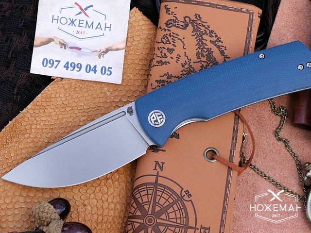 Petrified Fish PFP01 Beluga Blue Micarta