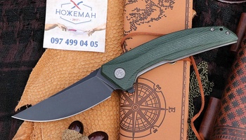 Petrified Fish PFP05 Deepsea Green Micarta