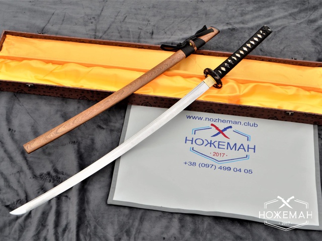 Самурайский меч из дамасской стали