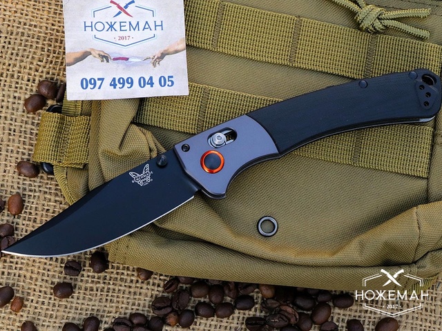 Складной нож Benchmade Crooked River Black G10