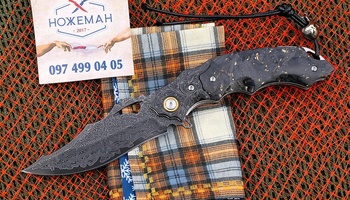 Складной нож из дамаска Prerosaurus