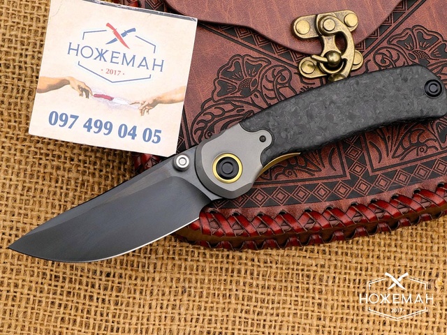 Складной нож Kizer Pioneer Marble Carbon