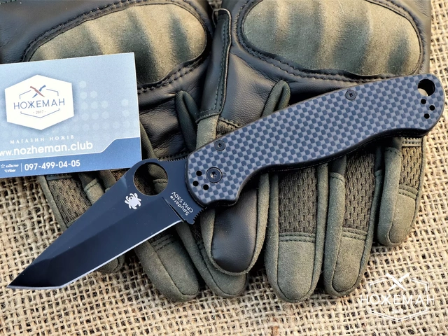 Складной нож Spyderco Paramilitary 2 C81 Carbone Tactical Tanto