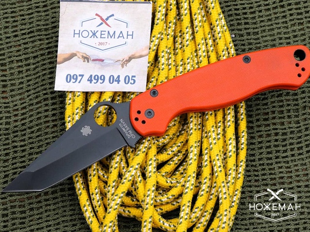 Spyderco Paramilitary 2 Exclusive Tanto Orange G10